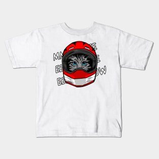 funny cat driver – Meeeeeeeow, the sound of formula m1ao (Carlo) Kids T-Shirt
